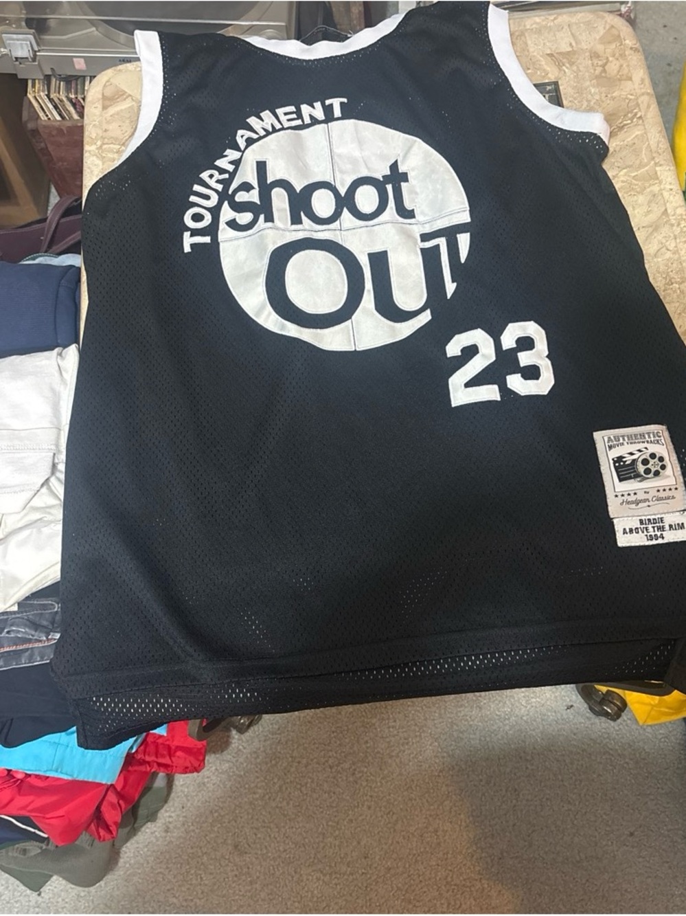 Kids Black 'Shoot Out' Basketball Jersey - 23